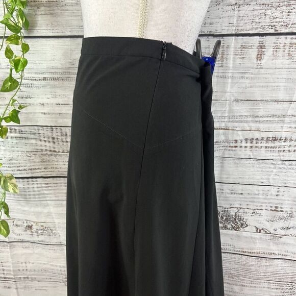 Ann Taylor Skirt size 10 Classic Black Knee High Low Modest Suit Career Church - Picture 7 of 10